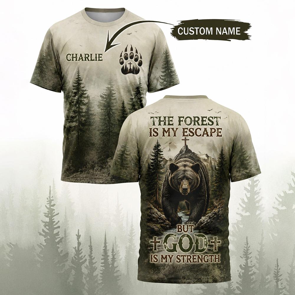 Hunting And Camping In Forest - T-shirt Homme Vintage Imprimé Ours de