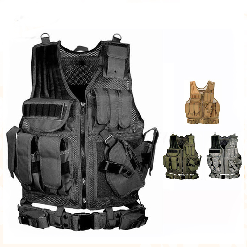 Hunting Outdoor Game - Gilet tactique Molle réglable, gilet pare-balles