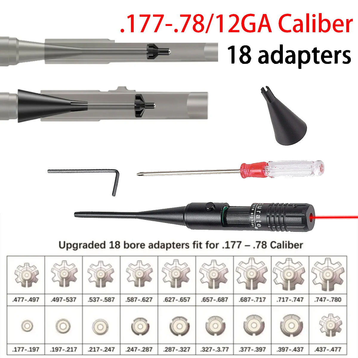 Laser Boresighter Kit - Kit de visée Laser vert rouge,