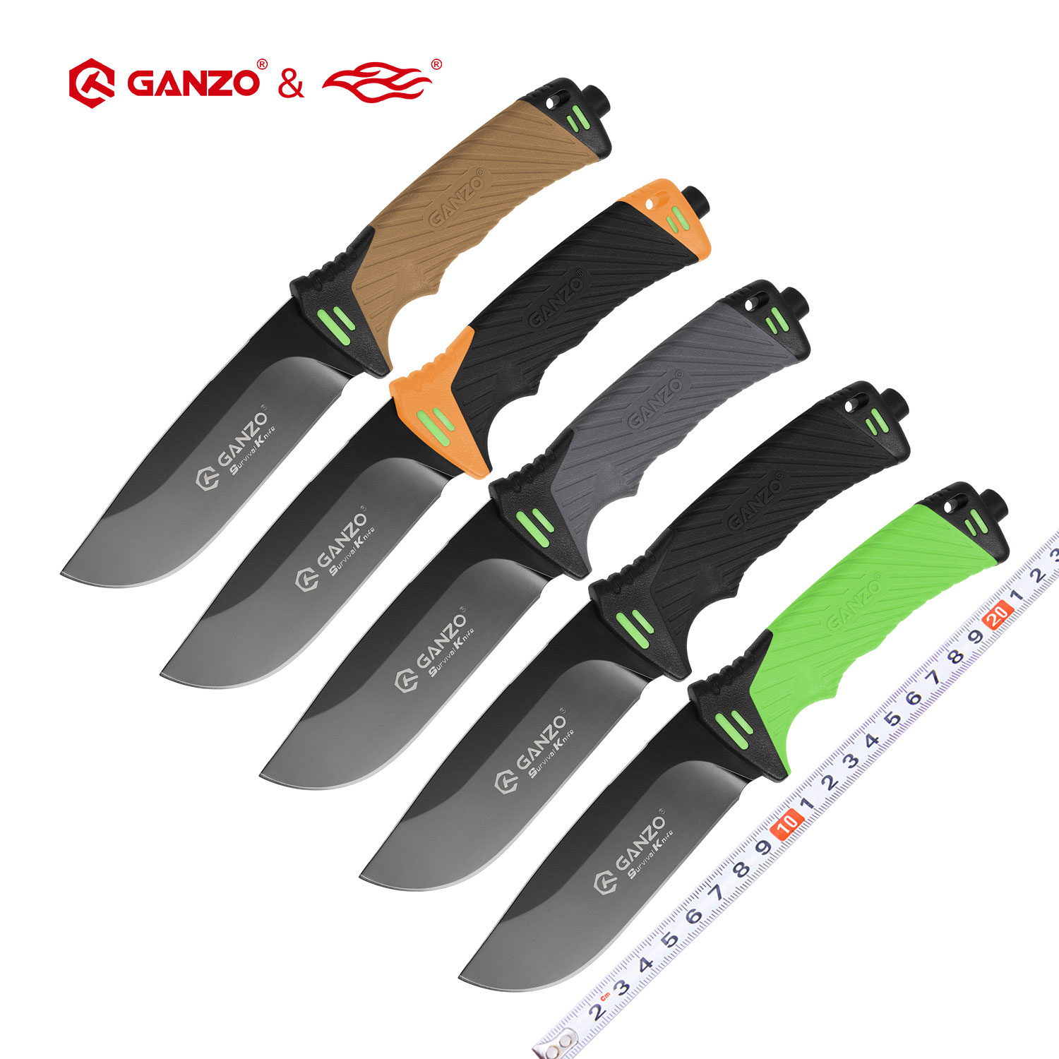 Knife Hunting Fixed Blade - Couteau Ganzo G8012 à lame fixe,