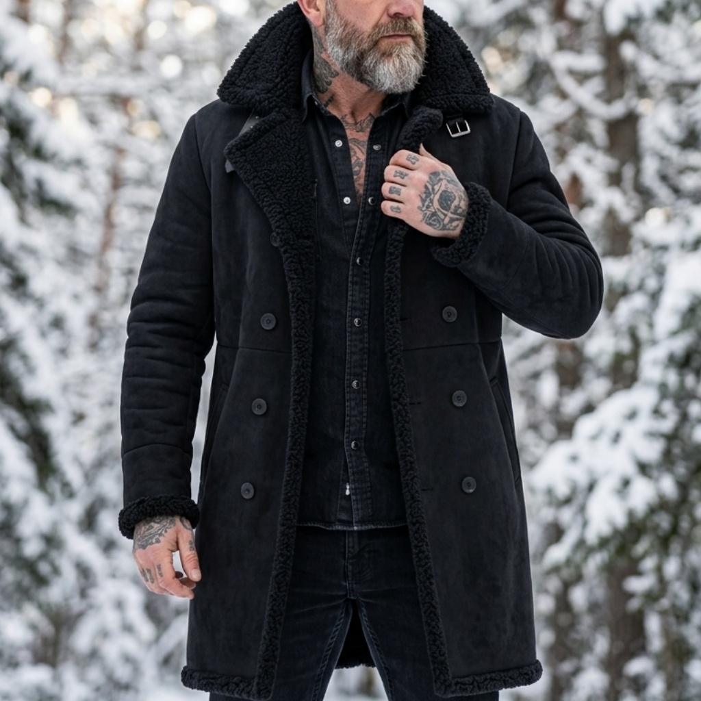 Men'S Outdoor Hunting Jacket - Veste d'hiver pour homme en faux