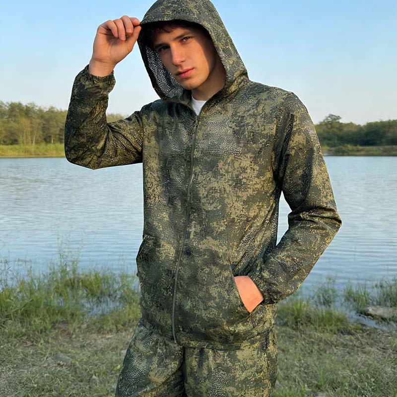Men'S Outdoor Hunting Jacket - Ensembles tactiques à capuche en maille