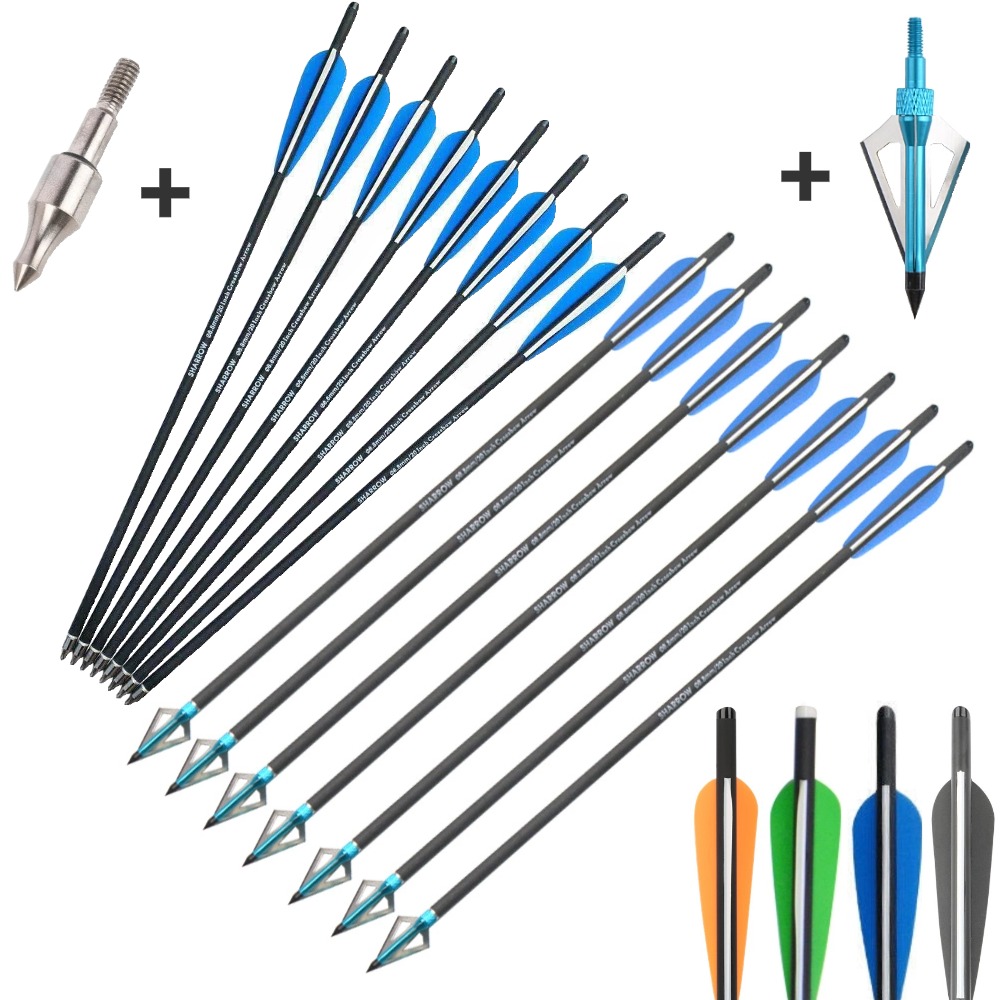 Crossbow Bolt Broadhead - 6/12 pièces 16/17/18/20/21/22 pouces flèches d'arbalète