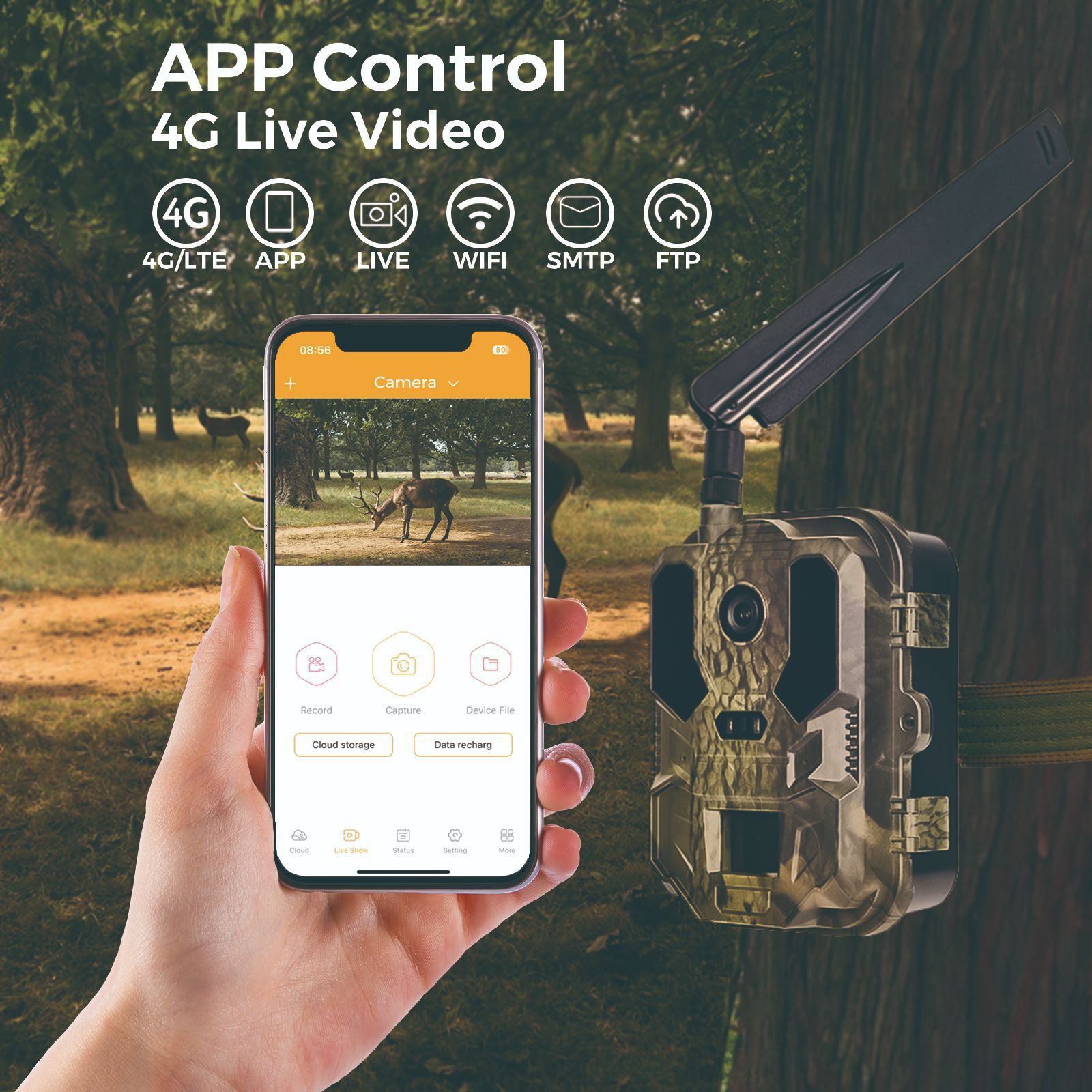 Hunting Outdoor Camera - Caméra infrarouge 4G pour la faune