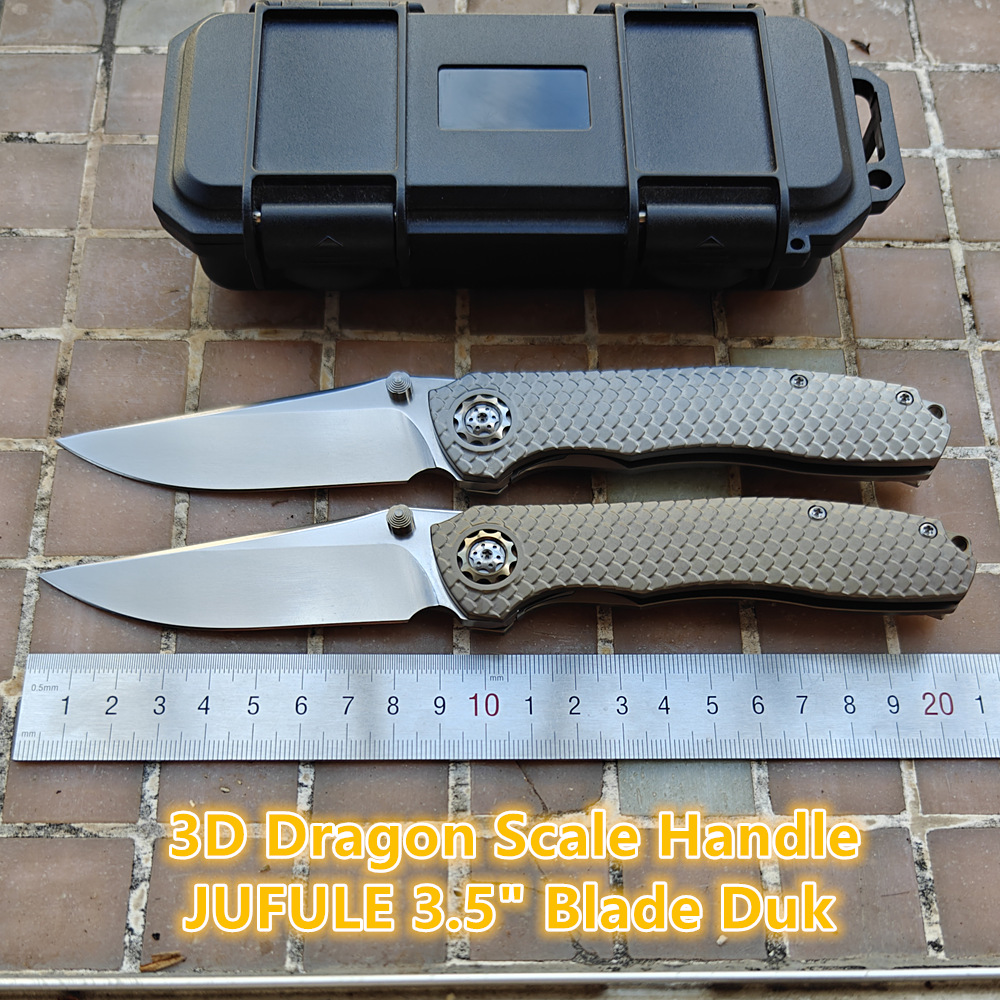 Knife Hunting Fixed Blade - JUFULE nouveau DUK Dragon échelle profilé