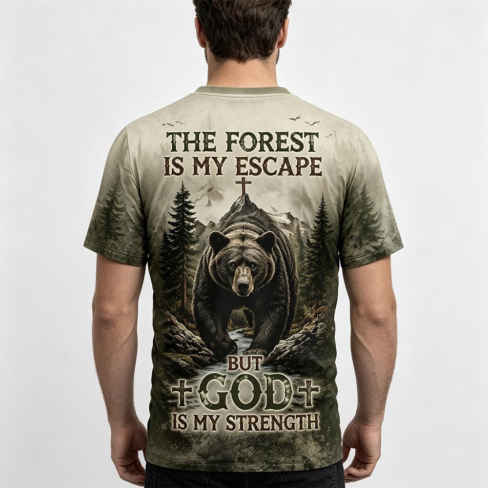 T-shirt Homme Vintage Imprimé  - Hunting And Camping In Forest avis et prix