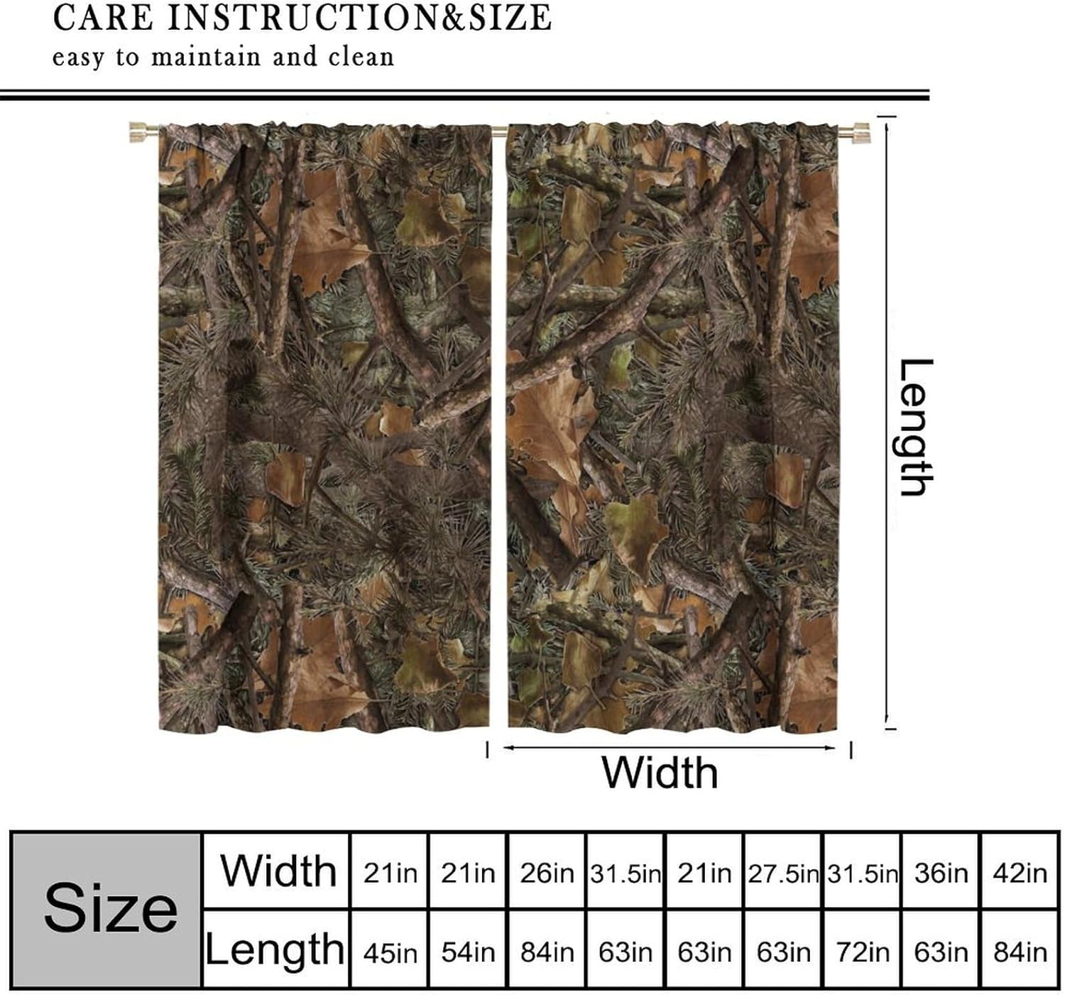 Rideaux occultants de forêt de - Hunting And Camping In Forest avis et prix