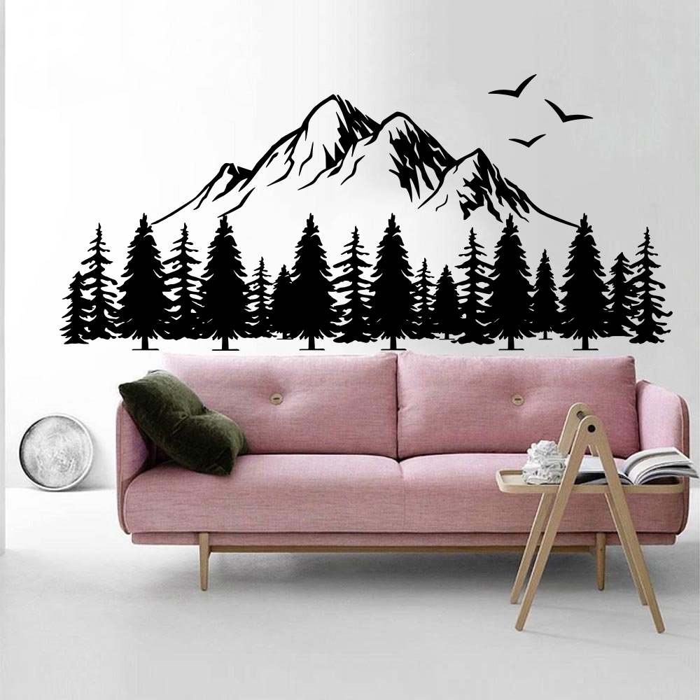 Grand autocollant mural d'aven - Hunting And Camping In Forest avis et prix