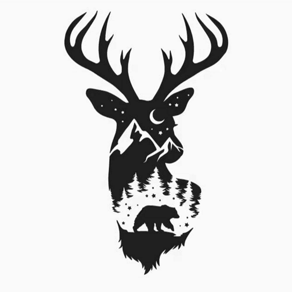 Autocollant en vinyle pour voi - Hunting And Camping In Forest avis et prix