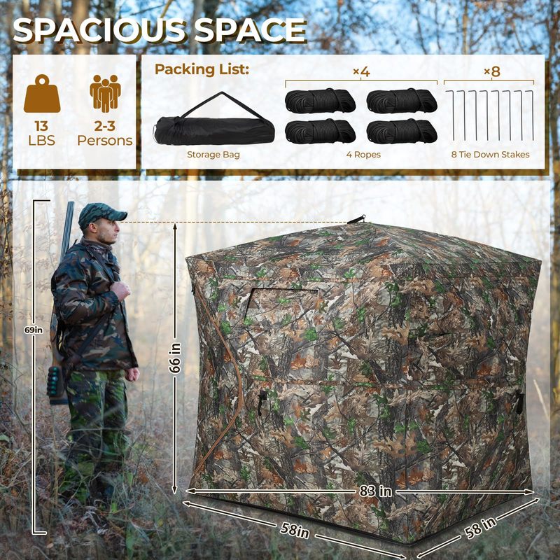 Tente de camping camouflage ex - Hunting And Camping In Forest avis et prix