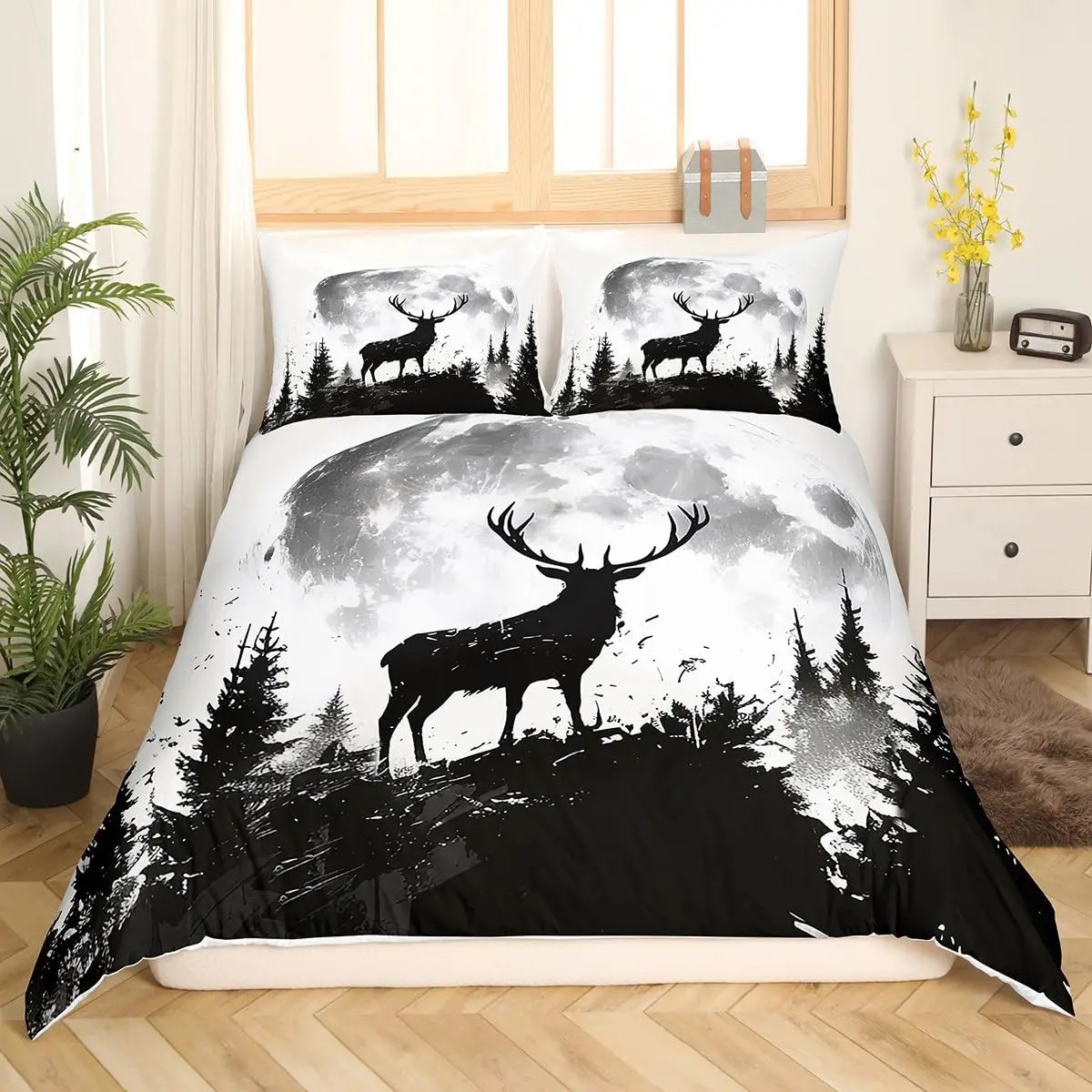 Housse de couette cerf Elk, Ki - Hunting And Camping In Forest avis et prix