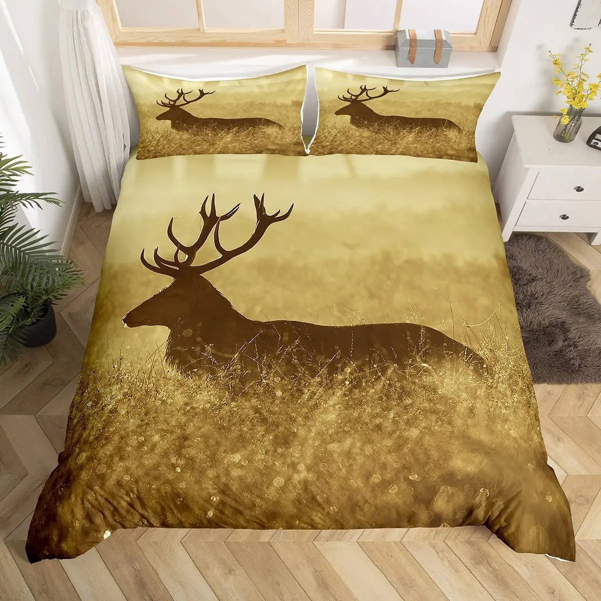 Housse de couette cerf Elk, Ki - Hunting And Camping In Forest avis et prix